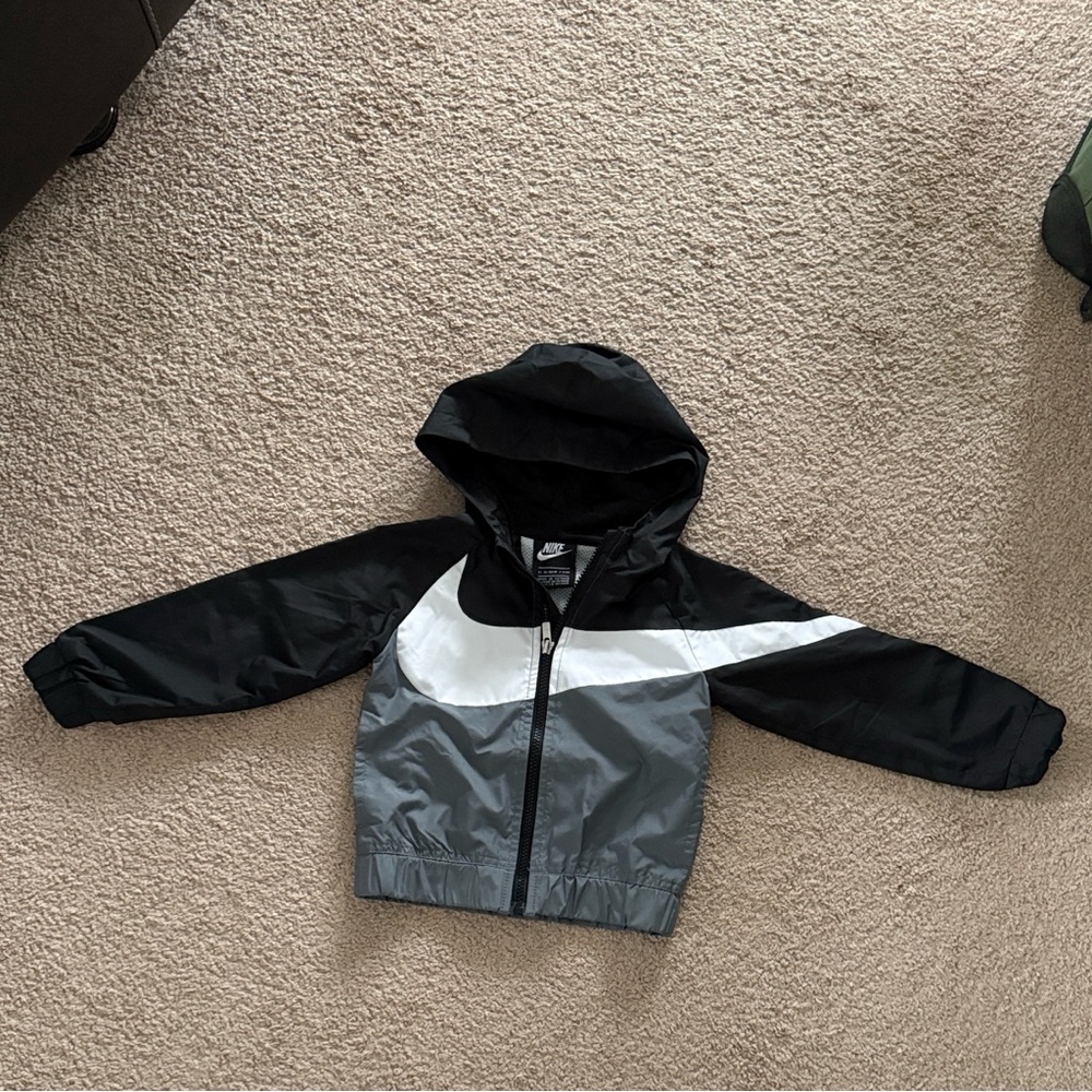 Nike Black and White Zip-Up Jacket